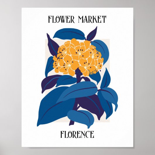 Bloemmarkt bewerkbare Florence Poster (Voorkant)