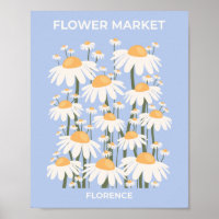 Bloemmarkt Florence Pastel Blue Retro Floral