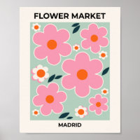 Bloemmarkt Madrid Floral Art Pink Oranje Green