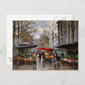 Bloemmarkt op La Madeleine Briefkaart (Voorkant / Achterkant)