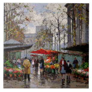 Bloemmarkt op La Madeleine Tegeltje
