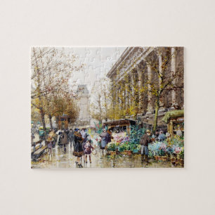 Bloemmarkt op Madeleine, Parijs Legpuzzel
