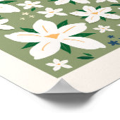 Bloemmarkt Tokio Modern Floral Pattern Decor Poster (Hoek)