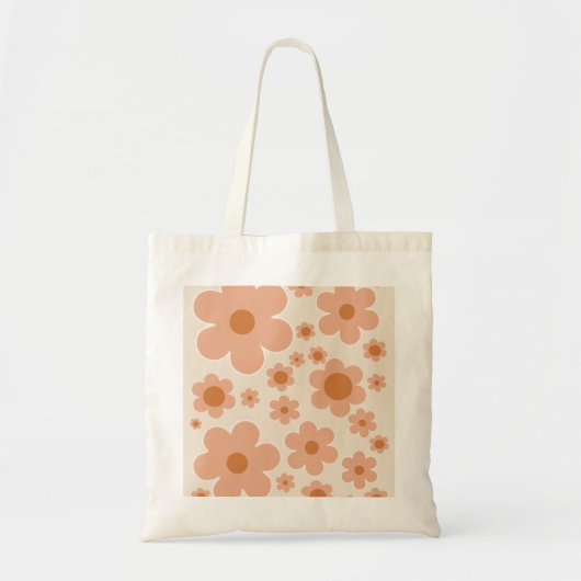 Bloemmarkt Wenen Boho Flowers Beige Floral Tote Bag (Voorkant)