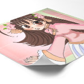 bloemmeisje poster (Hoek)