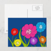 bloemmeisjes briefkaart (Voorkant / Achterkant)