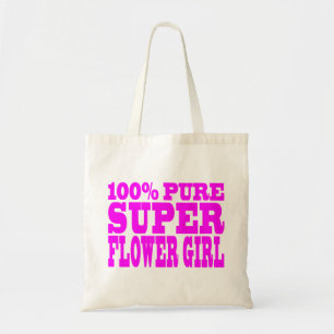 Bloemmeisjes : Roze Super Bloemenmeisje Tote Bag