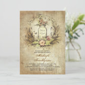 Bloemmetselaar Jar rustiek baby shower Kaart (Staand voorkant)