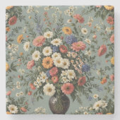 Bloemmix in een vaas stenen onderzetter (Voorkant)