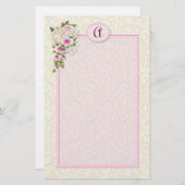 Bloemmonogram - Aanpassen Briefpapier (Voorkant / Achterkant)