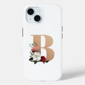  bloemmonogram B, Case-Mate iPhone Case (Achterkant)