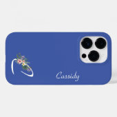 Bloemmonogram c Pensionering Case-Mate iPhone Case (Achterkant (horizontaal))