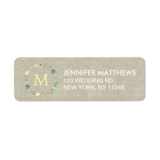 BLOEMMONOGRAM ETIKET