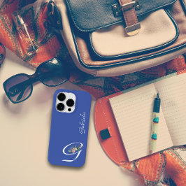 Bloemmonogram G Pensionering Case-Mate iPhone 14 Pro Hoesje