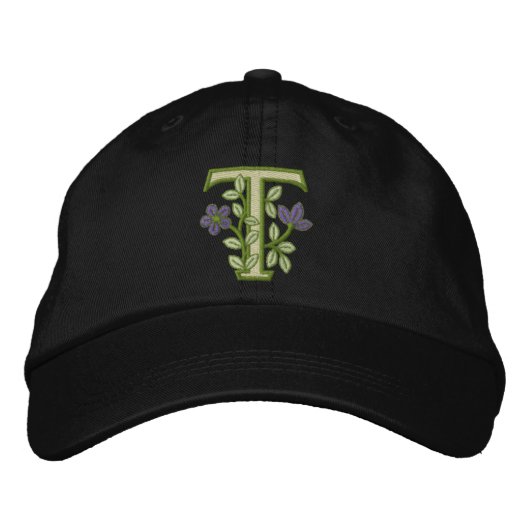 Bloemmonogram Initiaal T Pet (Voorkant)