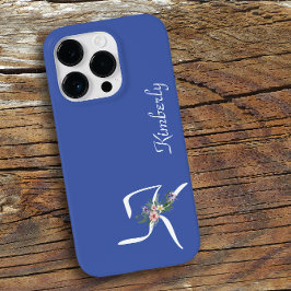 Bloemmonogram K Pensionering Case-Mate iPhone 14 Pro Hoesje