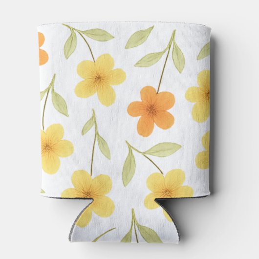 Bloemmonogram koeler met Sinaasappel | gele bloem (Achterkant)