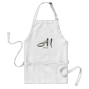 Bloemmonogram letter L Pensioen Schort