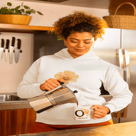 Bloemmonogram Mok – Elegante letter O -olijfnaam