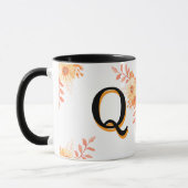 Bloemmonogram Mok – Elegante letter Q-writ u naam (Links)