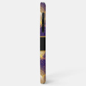 Bloemmonogram Schattigee Kat - Royal Paarse Case-Mate iPhone Case (Achterkant/links)