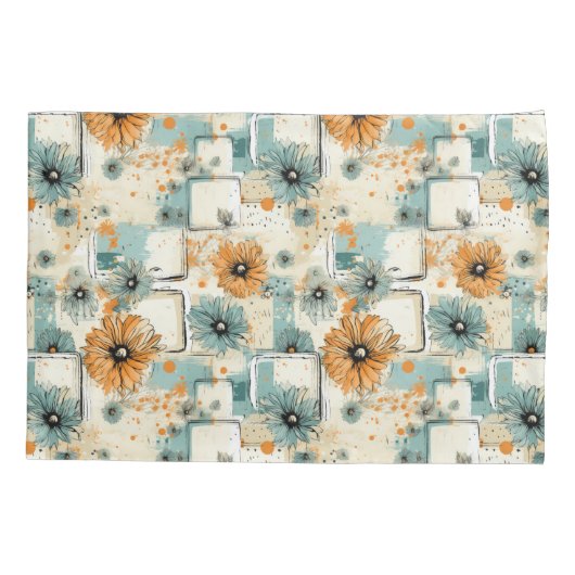 bloemmotief (3) kussensloop (Achterkant-Links)