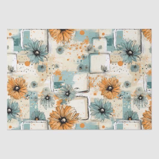  bloemmotief (3) tissuepapier (Voorkant)