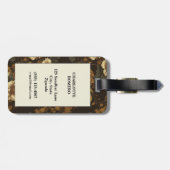 bloemmotief (4) bagagelabel (Achterkant horizontaal)