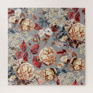 Bloemmotief, art nouveau stijl. legpuzzel