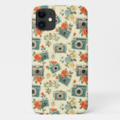 bloemmotief & camerapatroon Case-Mate iPhone case (Achterkant)