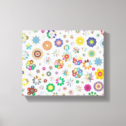 Bloemmotief Canvas Afdruk (Voorkant)
