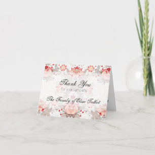 bloemmotief Damask Sympathy Bedankt