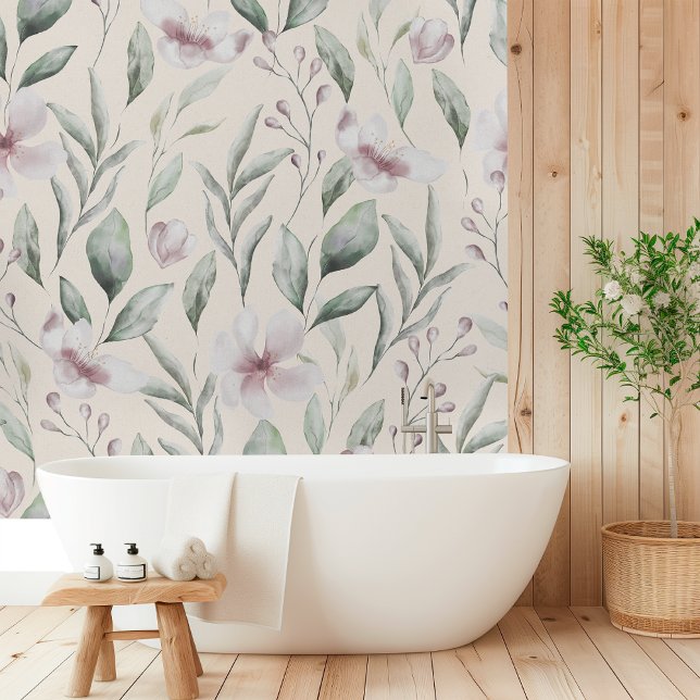  bloemmotief en bladeren behang (Creator heeft geüpload)