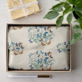 bloemmotief en vlinders tissuepapier (Geschenk)