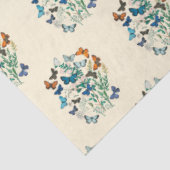 bloemmotief en vlinders tissuepapier (Detail)