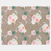 Bloemmotief Fleece Deken (Voorkant (Horizontaal))