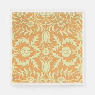 Bloemmotief, goud en pastelgeel ontwerp, servet