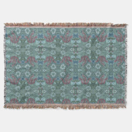  bloemmotief groen blauw rood wit deken