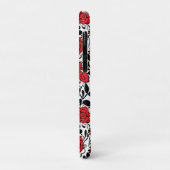 bloemmotief in rood, zwart en wit Case-Mate iPhone case (Achterkant/links)