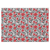 bloemmotief in rood, zwart en wit tafelkleed (Voorkant (Horizontaal))