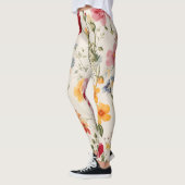  bloemmotief in zachte kleuren leggings (Links)