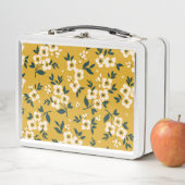  bloemmotief, kleine witte bloemetjes. (In situ)