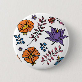 Bloemmotief Knop Ronde Button 5,7 Cm