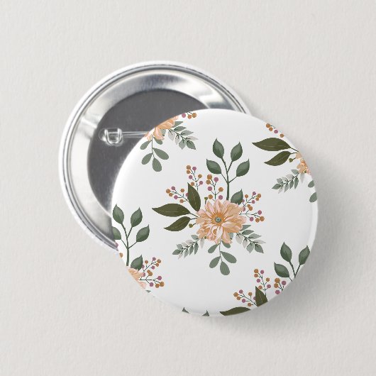 Bloemmotief Knop Ronde Button 5,7 Cm (Voorkant /achterkant)