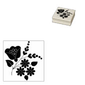 bloemmotief, kunststempel 	rubberstempel (Gestempeld)