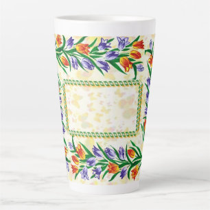 bloemmotief latte mok