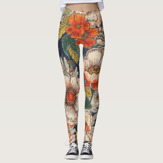 Bloemmotief leggings (Voorkant)