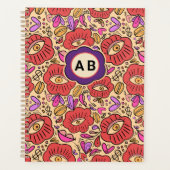 Bloemmotief Lucky Eye Planner (Voorkant)