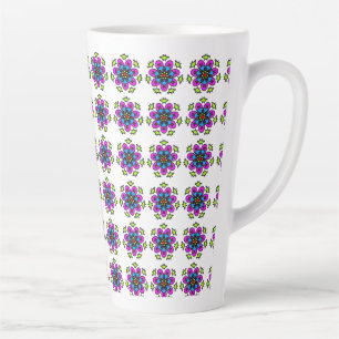 Bloemmotief Mandala Patroon Latte Mok