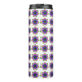 Bloemmotief Mandala Patroon Thermosbeker (Achterkant)